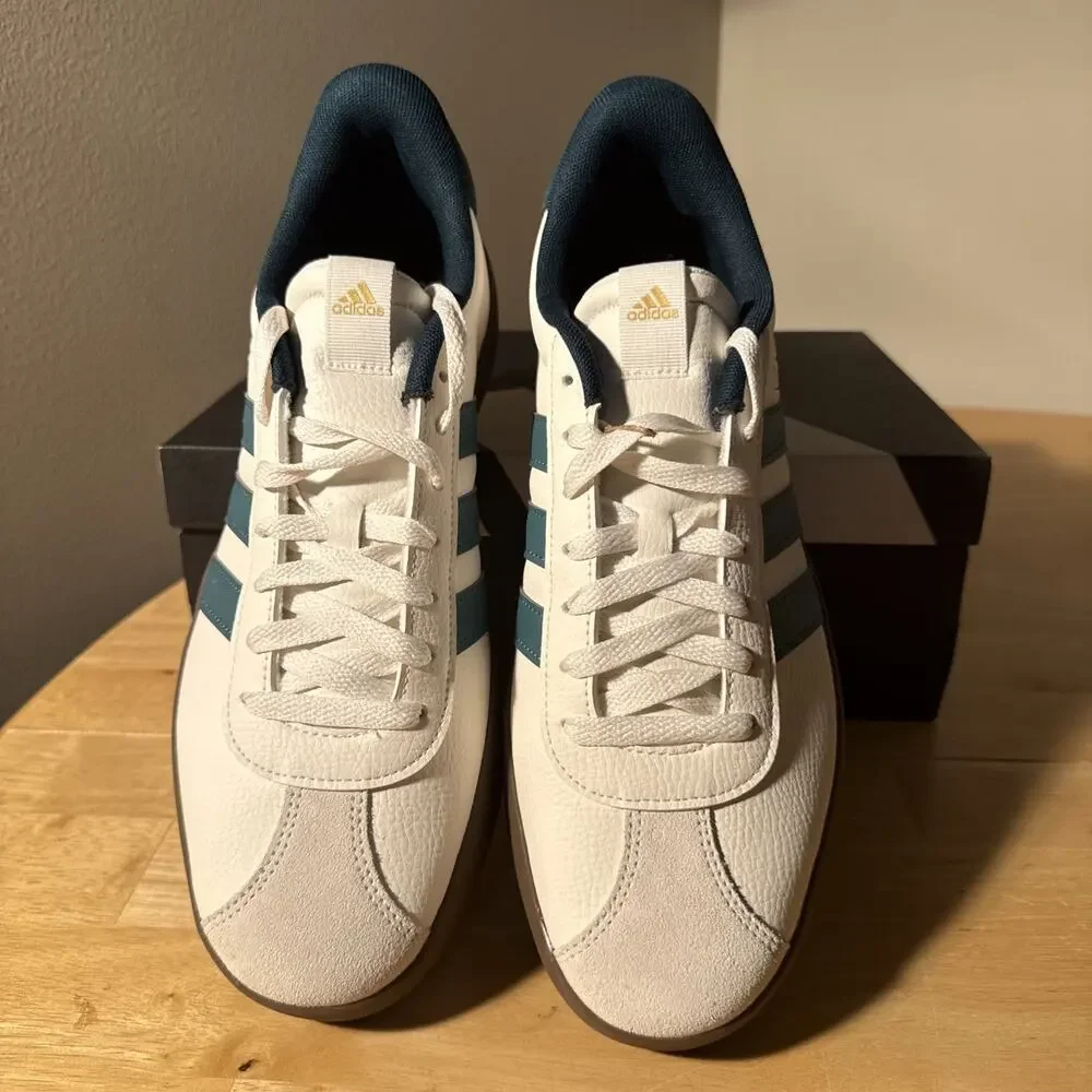 Adidas VL Court 3.0 Men's Size 11.5 White With Hunter Green Accent Streetwear
